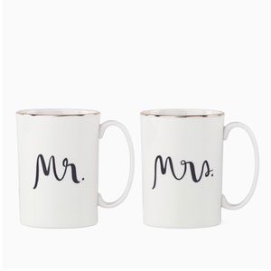 Kate Spade Mr. and Mrs. Cup Set